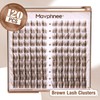 Mavphnee Brown Lash Clusters Wispy Eyelash Extensions Dark Brown Lash
