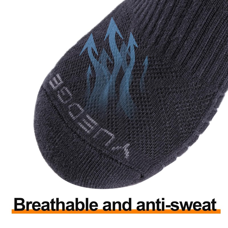 YUEDGE Men's Socks, Sports, Thick, Work, Golf, Training, Crew Length,