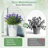 15 Bundles Artificial Plants & Flowers UV Resistant No-Fade, Purple