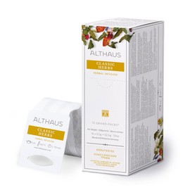 Althaus Tea Classic Herbs ⋅ Herbal Tea in Large Tea Net ⋅ Grand Pack ⋅ Classic Herbal Tea Mix ⋅ 15 x 3.5 g