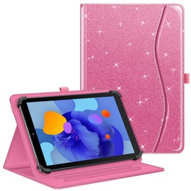 Fintie Universal Case for 9 10 10.1 11 inch Tablet - [Hands Free] Multi-Angle Viewing Stand Cover with Pocket for HiGrace, UMIDIGI, Rebecco, Blackview, TCL, ZZB More 9" - 11" Tablet (Glittering Pink)