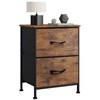 WLIVE Night Stand, Small 2 Drawer Dresser, Nightstand with Fabric