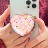 Luhoit - Cell Phone Expanding Phone Grip Heart Shape Glass