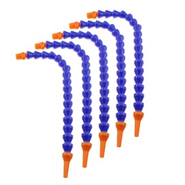 RLECS 5PCS Round Nozzle 1/4PT Flexible Oil Coolant Hose Machine Tool Plastic Cooling Tube Universal Slub Pipe Suitable for Mechanical Equipment