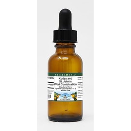 Kudzu and St. John's Wort Combination Glycerite Liquid Extract (1:5) - Strawberry Flavored (1 oz, ZIN: 522653)