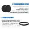 Vacmaster 2 Premium Foam Filters & 1 Vacuum Belt Replacement