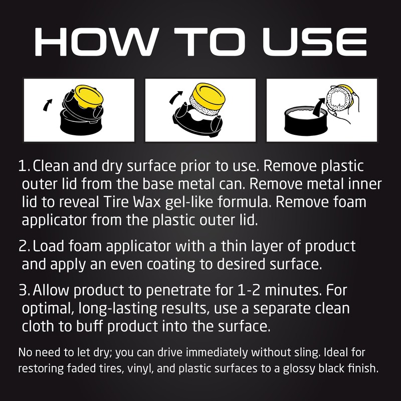 Formula 1 Tire Wax - Long Lasting Tire Gel for
