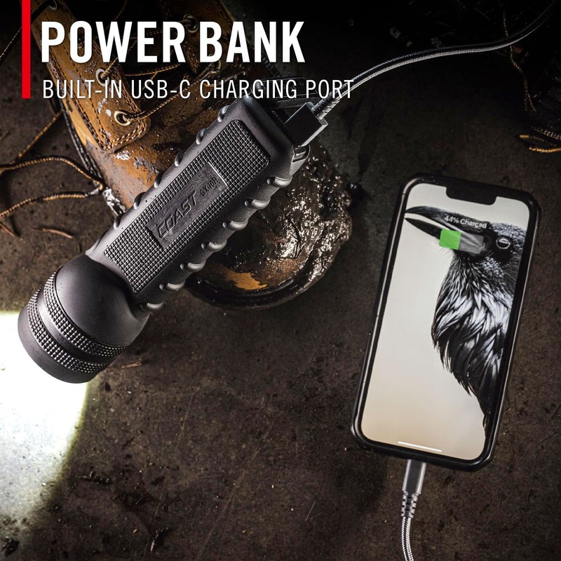 Coast GX40R 3000 Lumen Waterproof Rechargeable LED Flashlight