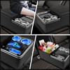 Car Center Console Armrest Organizer: with W-ireless Charging, Fast Charging,