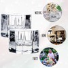 Aglary 12PCS Square Glass Taper Candle Holders for Table Centerpiece.