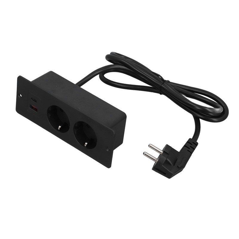 Recessed Socket 2 Outlets with PD20W USB C USB A