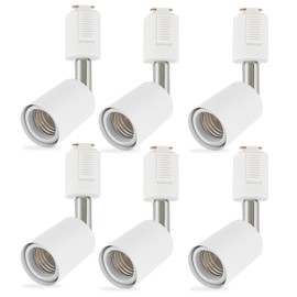 Duct Rail Spotlight E26 Lighting Fixtures Duct Rail Lighting Duct Rail Lighting Duct Rail Lighting Spotlight for Lighting Bar Rail Light Corridor Bedroom Dining Room Interior (White, Set of 6)..
