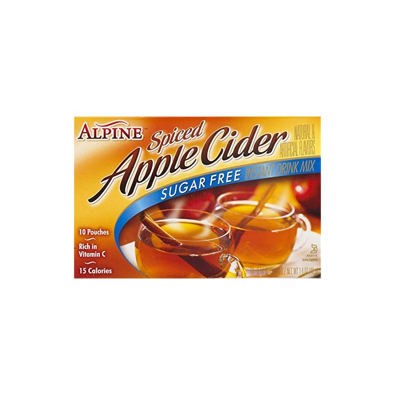 Alpine Spiced Apple Cider Sugar Free Instant Drink Mix, 10