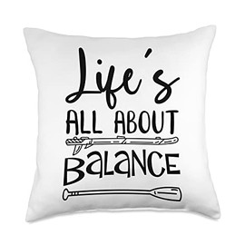 Life's All About Balance SUP Paddle Board Throw Pillow