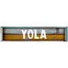 YOLA Rectangle Painted Wood Look Decal Bumper Sticker for use