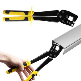Crimping Pliers for Steel Bolts, Handle Crimper Tweezers, Drywall Pliers, Steel Stud Crimper, Punch Pliers Drywall, Metal Bolt Crimper, Effort for Building in Homes, Warehouses, etc. (Yellow)