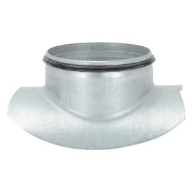 PATIKIL Duct Connector Saddle Take Off for 8" Duct to 6" Outlet Branch Extension, Galvanized Steel Round 90 Degree Ducting Splitter HVAC Vent Duct Transition with Rubber Gasket