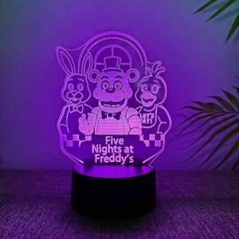 BIRBANN Five Nights at Freddy's, Touch Control Night Lights for Bedroom Decoration, 7 Colours with Touch Function, Suitable for Christmas, Birthday, Party Gifts