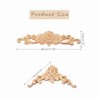 MUXSAM Wood Rose Appliques Onlays Set, 5-Pack Unpainted Decorative Carved