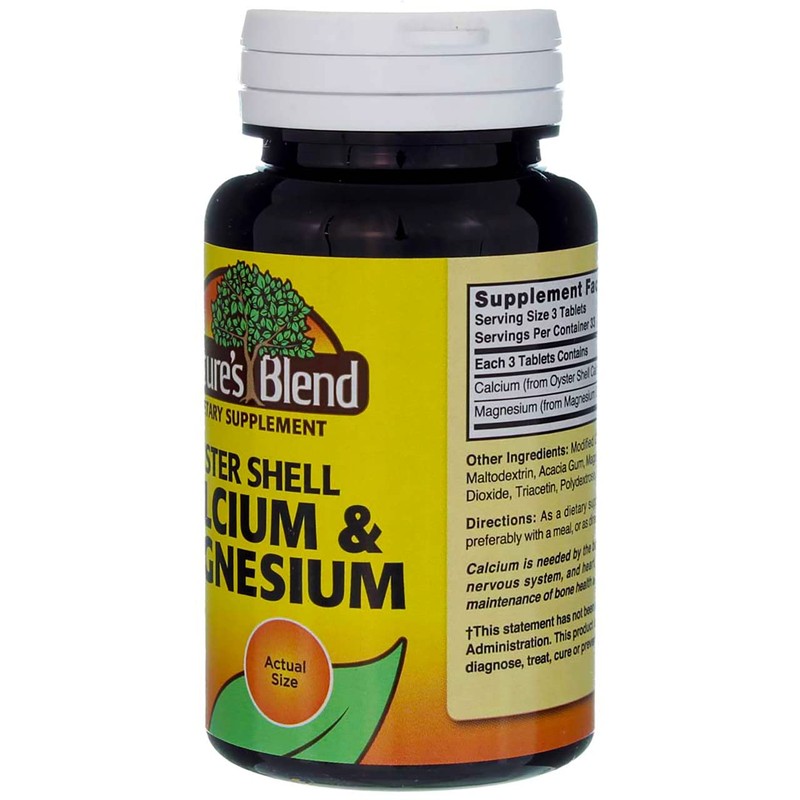 Nature's Blend Oyster Shell Calcium & Magnesium 100 Tabs (079854500233-1a)