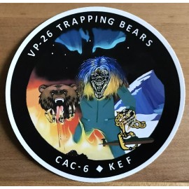 VP-26 BEARTRAP STICKER P-3 ASW VP PATROL SQUADRON KEFLAVIK, ICELAND IRON MAIDEN