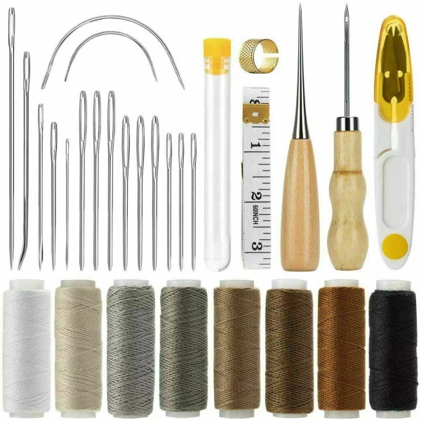 Valuebuy Battery 29Pcs/set Sewing Needles Tools New Leather Craft Punch