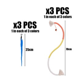 ZBHDEYG 3 Cat Grass Molar Ropes, 3 Cat Sticks, Cat Biting Rope Toy, Cat Tooth Chew Toy Ropes, Cat Cotton Rope Toy, Cat Grass Suitable for House Cats