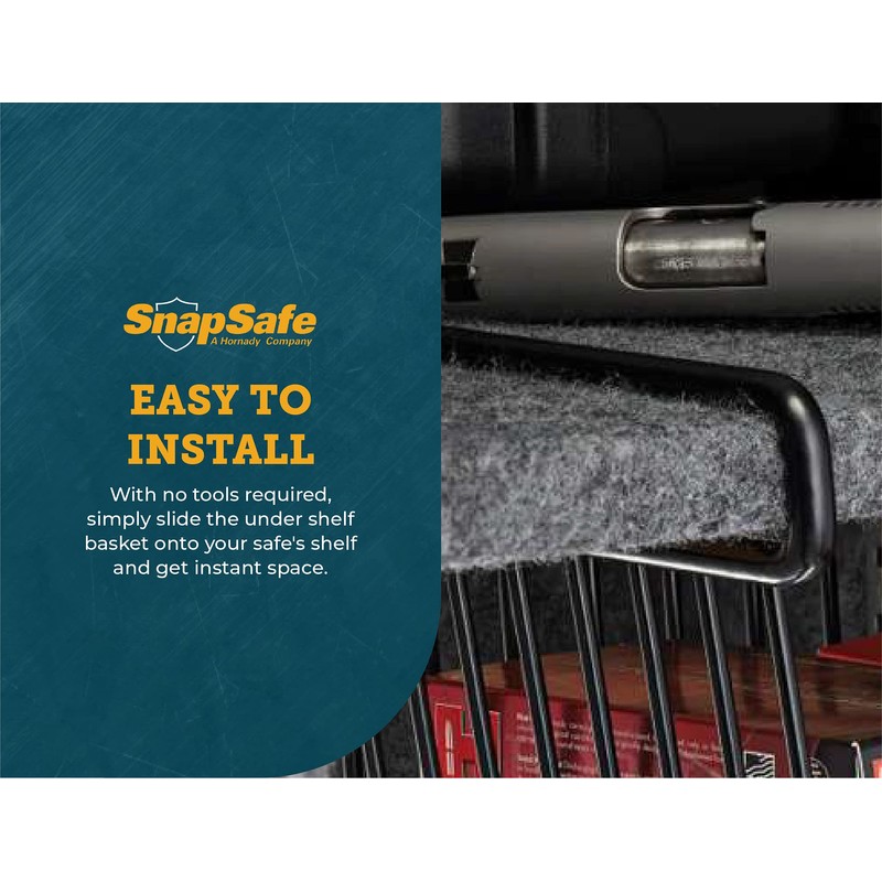 SnapSafe Hanging Shelf Document Basket, 76012 - Coated Wire Basket
