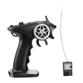 aneegfpv 2.4GHz RC Transmitter 4CH RC Remote Control and Receiver Digital Radio Transmitter for 1/8 1/10 1/16 1/32 RC Car Boat Tank Crawler (GA-4H-TX)