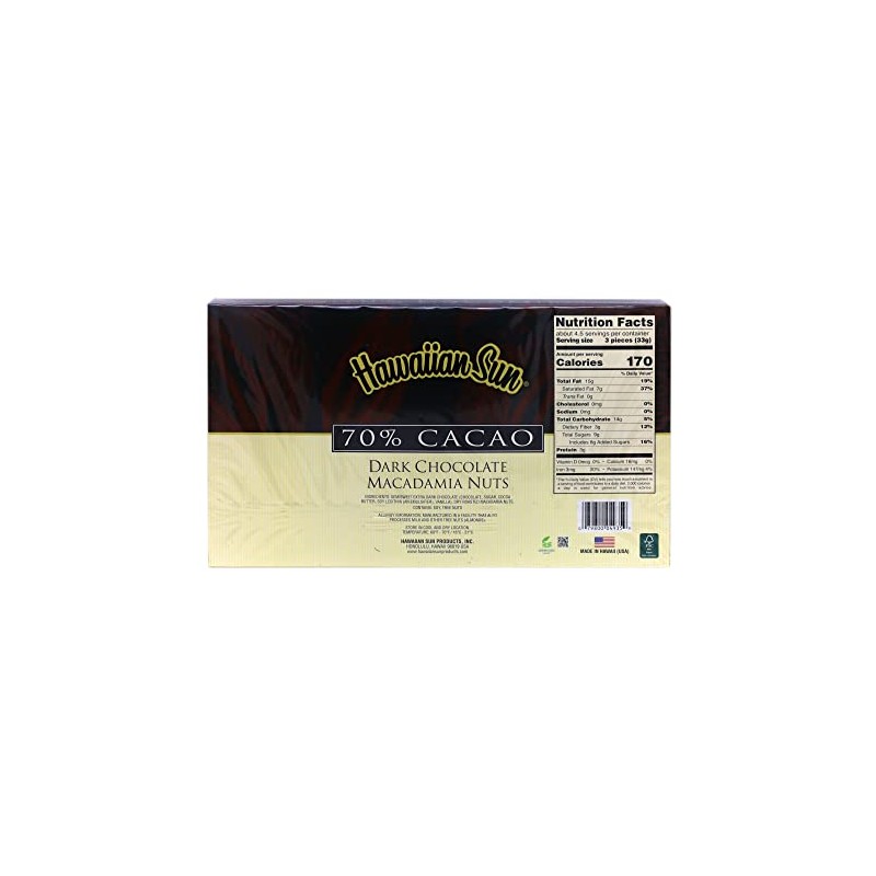 Hawaiian Sun Island Chocolates Gift Pack - Kona Crunch, 70%