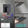Heyalan 8 Inch Shower Head and Handle Set Square Shower