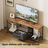 JARHETUN TV Stand with Fabric Drawer, Entertainment Center for 50