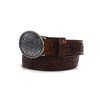 ARIAT Boy's Floral Embossed Leather Belt with Berry Edged Removable