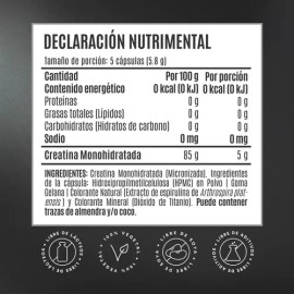 Creatina Monohidratada Birdman en Cápsulas para Entreno y Post-Entreno                                                                                