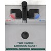 Matte Black Bathroom Sink Faucet - HEISOK 4 Inch Waterfall