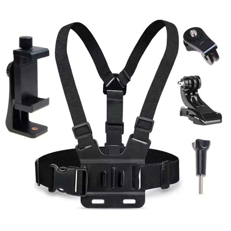 360° Rotating Smartphone Chest Strap Holder for Hands-Free Video Recording