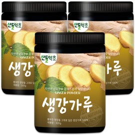 Domestic ginger powder 300gx3 cans Natural seasoning premium ginger powder / 국산 생강가루 300gx3통 천연조미료 프리미엄생강분말
