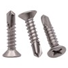 #10 x 3/4" Phillips Flat Head Sheet Metal Screws, Stainless