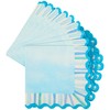 C.R. Gibson TW4-25762 Watercolor Coastal Scallop Edged Disposable Paper Cocktail
