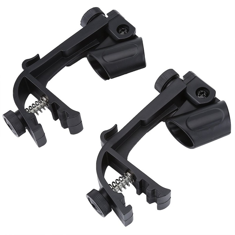 Drum Microphone Clips, 2 Pieces, Adjustable Plastic, Shockproof Drum Rim