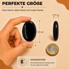 PURAJA Worry Stone: Black Obsidian, Thumb Stone Made of Natural