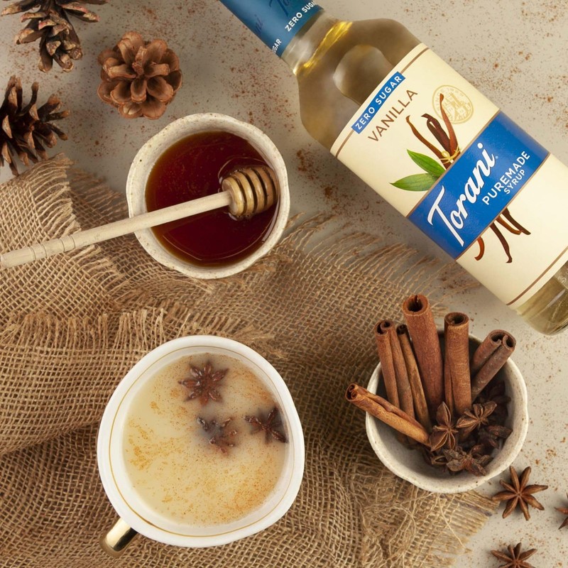 Torani Puremade Zero Sugar Syrup, Caramel, 12.7 Ounce (Pack of