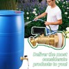 UMETASS Brass Rain Barrel Spigot Kit with 3/4" GHT, Quarter