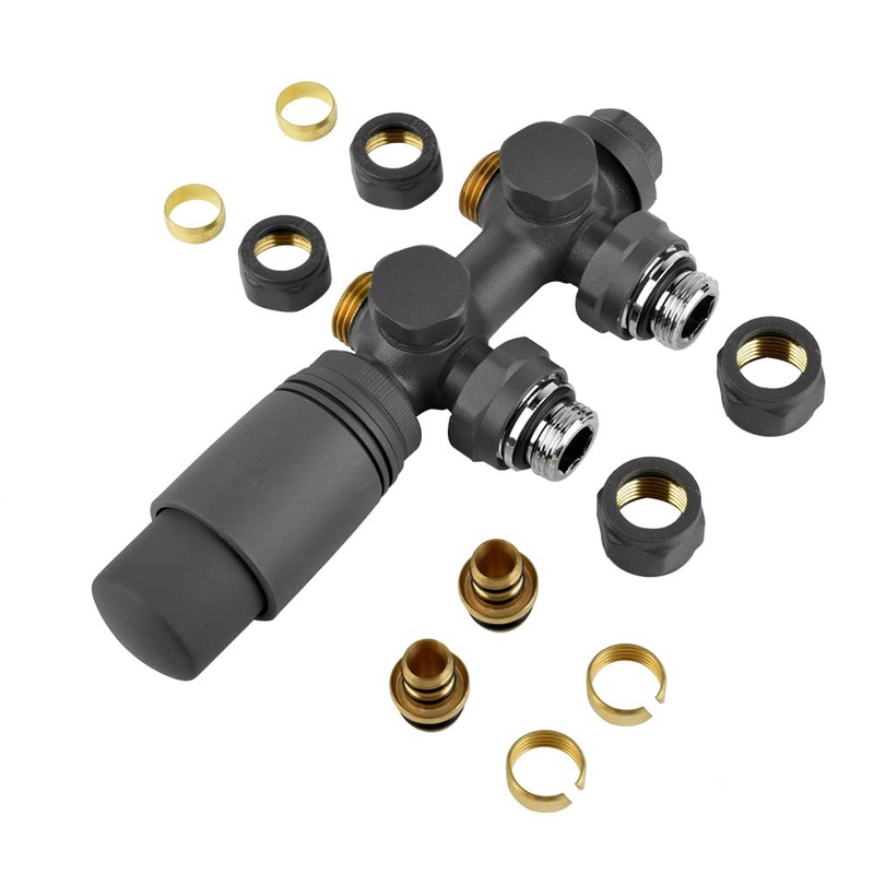 S SIENOC H-Valve Connection Set Centre Connection / Radiator Valves