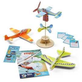 Little Passports Create + Play: Flight | Foam Glider Airplane Kit for Kids | Model Plane Toys & Activities | Mini Airplanes & Gliders | Gifts for Ages 5-8