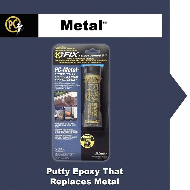 PC Products PC-Metal Epoxy Putty, 2 oz Stick, 3-Pack, Dark