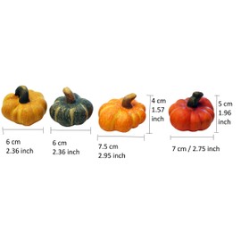 khevga Fall Decoration Ornamental Pumpkin - Decorative Terracotta Pumpkins in a Set of 12, Realistic Fall Decoration for Table, windowsill, Garden and Living Area