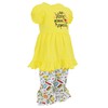 Unique Baby Girls Ruffle Capri Eat Sleep School Repeat Back