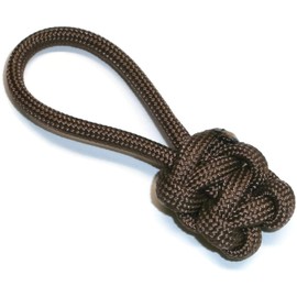 RedVex Zipper Pulls - Knife Lanyards - Equipment Lanyards - Paracord Cobra Style - Choose Your Color & Size (Qty 3) (Brown, 2.5 inch)