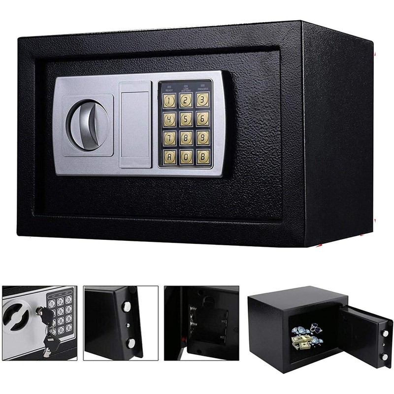 Digital Safe Box 8.5 Litre Large 20x31x20cm with 2 Backup